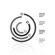 Radial Bar Chart icon on a white background N12