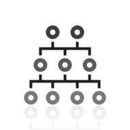 Organization Chart icon on a white background N5