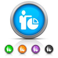 Businessman icon on round buttons N16
