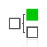 Flowchart icon on a white background N61