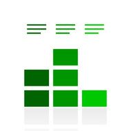 Bar Graph icon on a white background N57