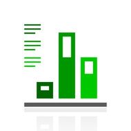 Bar Graph icon on a white background N58