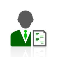 Businessman icon on a white background N51