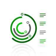 Radial Bar Chart icon on a white background N13