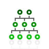 Organization Chart icon on a white background N6