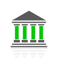 Bank icon on a white background N25