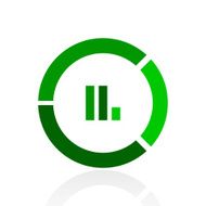 Donut Chart icon on a white background N25