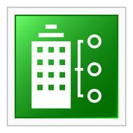 Office Building icon on a square button N13