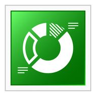 Donut Chart icon on a square button N15
