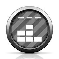 Bar Graph icon on a round button N78