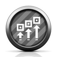 Logistics icon on a round button N17