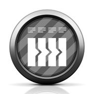 Flowchart icon on a round button N87