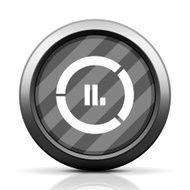 Donut Chart icon on a round button N30