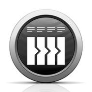 Flowchart icon on a round button N90