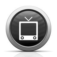 Television Set icon on a round button N13