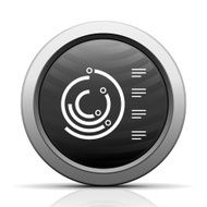 Radial Bar Chart icon on a round button N16