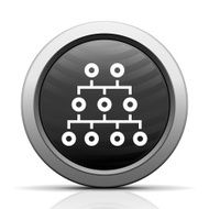 Organization Chart icon on a round button N7