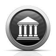 Bank icon on a round button N34