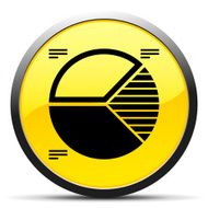 Pie Chart icon on a round button N28
