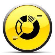 Donut Chart icon on a round button N33