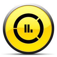 Donut Chart icon on a round button N34
