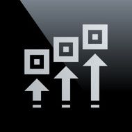 Logistics icon on a black background N5