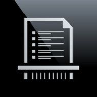Document icon on a black background N18