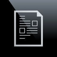 Document icon on a black background N19