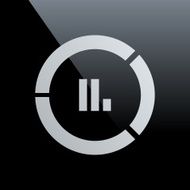 Donut Chart icon on a black background N7