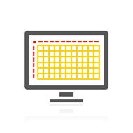 Computer Monitor icon on a white background N20