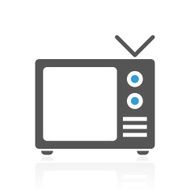 Television Set icon on a white background N13