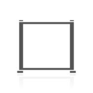Projection Screen icon on a white background N20