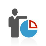 Businessman icon on a white background N55