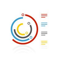 Radial Bar Chart icon on a white background N14