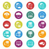 Networking icon set vector