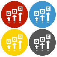 Logistics icon on circle buttons N3