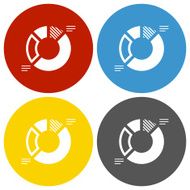 Donut Chart icon on circle buttons N5