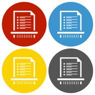 Document icon on circle buttons N14