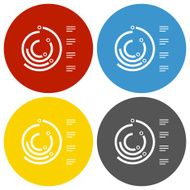 Radial Bar Chart icon on circle buttons N3