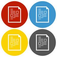 Document icon on circle buttons N15