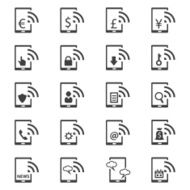 Mobile banking icons set N3