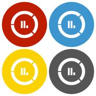 Donut Chart icon on circle buttons N6