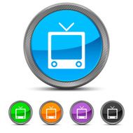 Television Set icon on circle buttons N4