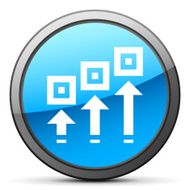 Logistics icon on a round button N20
