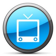 Television Set icon on a round button N17