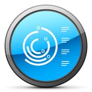 Radial Bar Chart icon on a round button N18