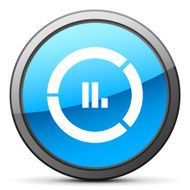 Donut Chart icon on a round button N36