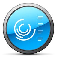 Radial Bar Chart icon on a round button N19