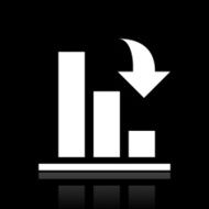 Bar Graph icon on a black background N23