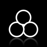 Venn Diagram icon on a black background N4